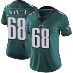 Women's Jordan Mailata Philadelphia Eagles No.68 Limited Midnight Team Color Vapor Untouchable Jersey - Green