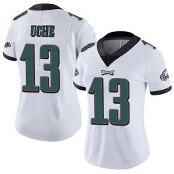 Women's Joshua Uche Philadelphia Eagles No.13 Limited Vapor Untouchable Jersey - White