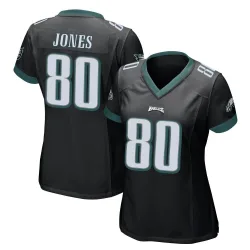 Women's Julio Jones Philadelphia Eagles No.80 Game Alternate Jersey - Black