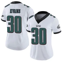 Women's Justin Evans Philadelphia Eagles No.30 Limited Vapor Untouchable Jersey - White