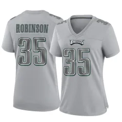 Women's Keilan Robinson Philadelphia Eagles No.35 Game Atmosphere Fashion Jersey - Gray