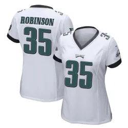 Women's Keilan Robinson Philadelphia Eagles No.35 Game Jersey - White