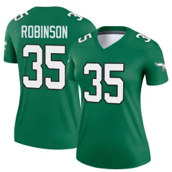 Women's Keilan Robinson Philadelphia Eagles No.35 Legend Kelly Alternate Jersey - Green