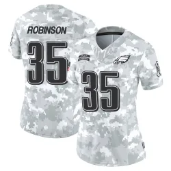 Women's Keilan Robinson Philadelphia Eagles No.35 Limited 2024 Salute to Service Jersey - Arctic Camo
