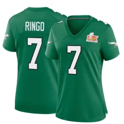 Women's Kelee Ringo Philadelphia Eagles No.7 Game Kelly Alternate Super Bowl LIX Jersey - Green