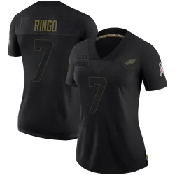 Women's Kelee Ringo Philadelphia Eagles No.7 Limited 2020 Salute To Service Jersey - Black
