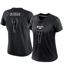 Women's Kelee Ringo Philadelphia Eagles No.7 Limited Reflective Jersey - Black