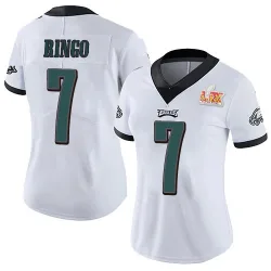 Women's Kelee Ringo Philadelphia Eagles No.7 Limited Vapor Untouchable Super Bowl LIX Jersey - White