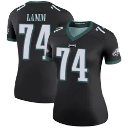 Women's Kendall Lamm Philadelphia Eagles No.74 Legend Color Rush Jersey - Black