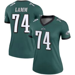 Women's Kendall Lamm Philadelphia Eagles No.74 Legend Jersey - Green