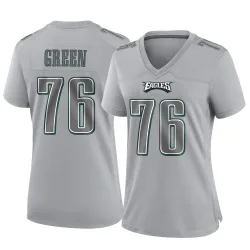 Women's Kenyon Green Philadelphia Eagles No.76 Game Atmosphere Fashion Jersey - Gray