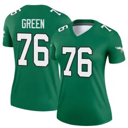 Women's Kenyon Green Philadelphia Eagles No.76 Legend Kelly Alternate Jersey - Green
