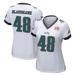 Women's Khari Blasingame Philadelphia Eagles No.48 Game Super Bowl LIX Jersey - White