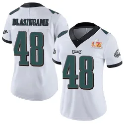 Women's Khari Blasingame Philadelphia Eagles No.48 Limited Vapor Untouchable Super Bowl LIX Jersey - White