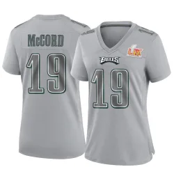 Women's Kyle McCord Philadelphia Eagles No.19 Game Atmosphere Fashion Super Bowl LIX Jersey - Gray