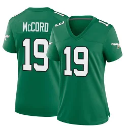 Women's Kyle McCord Philadelphia Eagles No.19 Game Kelly Alternate Jersey - Green