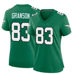 Women's Kylen Granson Philadelphia Eagles No.83 Game Kelly Alternate Jersey - Green