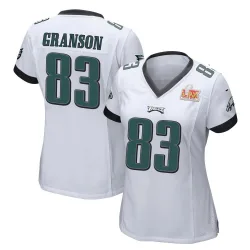 Women's Kylen Granson Philadelphia Eagles No.83 Game Super Bowl LIX Jersey - White