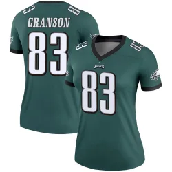 Women's Kylen Granson Philadelphia Eagles No.83 Legend Jersey - Green