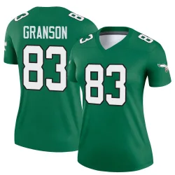 Women's Kylen Granson Philadelphia Eagles No.83 Legend Kelly Alternate Jersey - Green