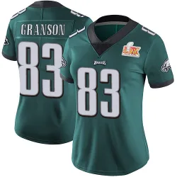 Women's Kylen Granson Philadelphia Eagles No.83 Limited Midnight Team Color Vapor Untouchable Super Bowl LIX Jersey - Green