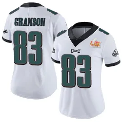 Women's Kylen Granson Philadelphia Eagles No.83 Limited Vapor Untouchable Super Bowl LIX Jersey - White