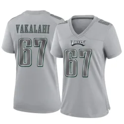Women's Laekin Vakalahi Philadelphia Eagles No.67 Game Atmosphere Fashion Jersey - Gray
