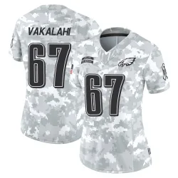 Women's Laekin Vakalahi Philadelphia Eagles No.67 Limited 2024 Salute to Service Jersey - Arctic Camo