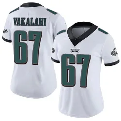 Women's Laekin Vakalahi Philadelphia Eagles No.67 Limited Vapor Untouchable Jersey - White
