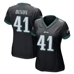 Women's Lance Dixon Philadelphia Eagles No.41 Game Alternate Jersey - Black