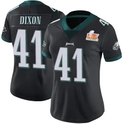 Women's Lance Dixon Philadelphia Eagles No.41 Limited Alternate Vapor Untouchable Super Bowl LIX Jersey - Black