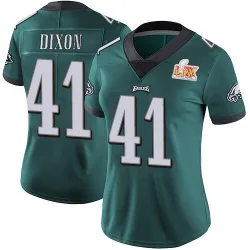 Women's Lance Dixon Philadelphia Eagles No.41 Limited Midnight Team Color Vapor Untouchable Super Bowl LIX Jersey - Green