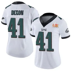 Women's Lance Dixon Philadelphia Eagles No.41 Limited Vapor Untouchable Super Bowl LIX Jersey - White