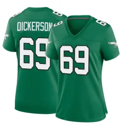 Women's Landon Dickerson Philadelphia Eagles No.69 Game Kelly Alternate Jersey - Green