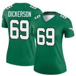 Women's Landon Dickerson Philadelphia Eagles No.69 Legend Kelly Alternate Jersey - Green