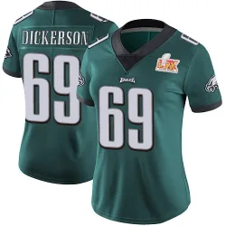 Women's Landon Dickerson Philadelphia Eagles No.69 Limited Midnight Team Color Vapor Untouchable Super Bowl LIX Jersey - Green