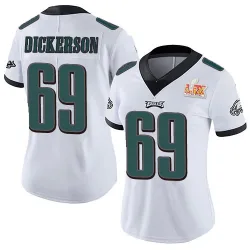 Women's Landon Dickerson Philadelphia Eagles No.69 Limited Vapor Untouchable Super Bowl LIX Jersey - White