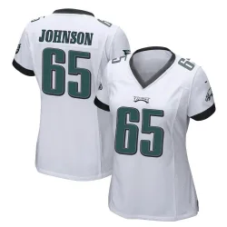 Women's Lane Johnson Philadelphia Eagles No.65 Game Jersey - White