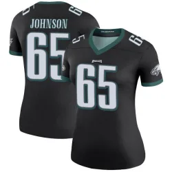 Women's Lane Johnson Philadelphia Eagles No.65 Legend Color Rush Jersey - Black
