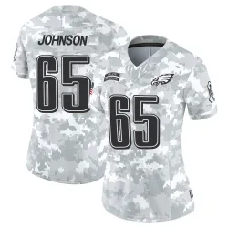 Women's Lane Johnson Philadelphia Eagles No.65 Limited 2024 Salute to Service Jersey - Arctic Camo