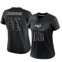 Women's Lane Johnson Philadelphia Eagles No.65 Limited Reflective Jersey - Black