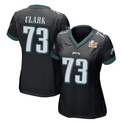 Women's Le'Raven Clark Philadelphia Eagles No.73 Game Alternate Super Bowl LIX Jersey - Black