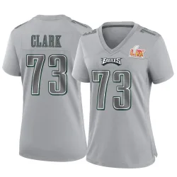 Women's Le'Raven Clark Philadelphia Eagles No.73 Game Atmosphere Fashion Super Bowl LIX Jersey - Gray
