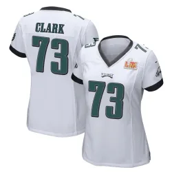 Women's Le'Raven Clark Philadelphia Eagles No.73 Game Super Bowl LIX Jersey - White