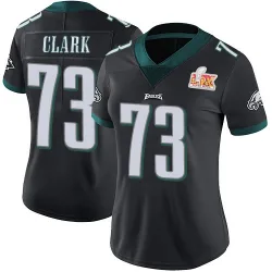 Women's Le'Raven Clark Philadelphia Eagles No.73 Limited Alternate Vapor Untouchable Super Bowl LIX Jersey - Black