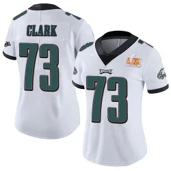 Women's Le'Raven Clark Philadelphia Eagles No.73 Limited Vapor Untouchable Super Bowl LIX Jersey - White