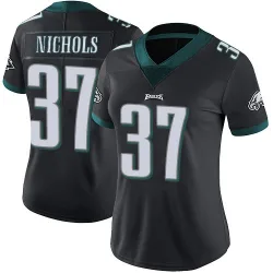 Women's Lew Nichols Philadelphia Eagles No.37 Limited Alternate Vapor Untouchable Jersey - Black