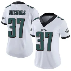 Women's Lew Nichols Philadelphia Eagles No.37 Limited Vapor Untouchable Jersey - White