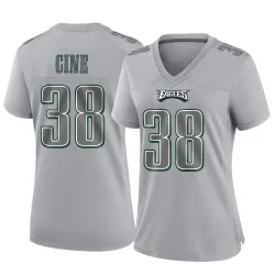 Women's Lewis Cine Philadelphia Eagles No.38 Game Atmosphere Fashion Jersey - Gray