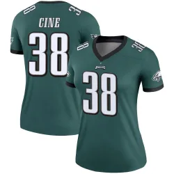 Women's Lewis Cine Philadelphia Eagles No.38 Legend Jersey - Green